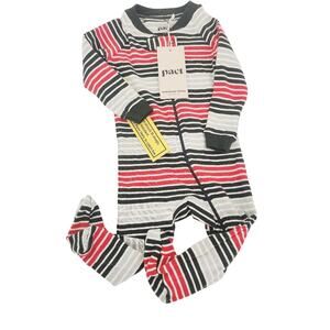 6-9M New Pact Striped Cotton One Piece